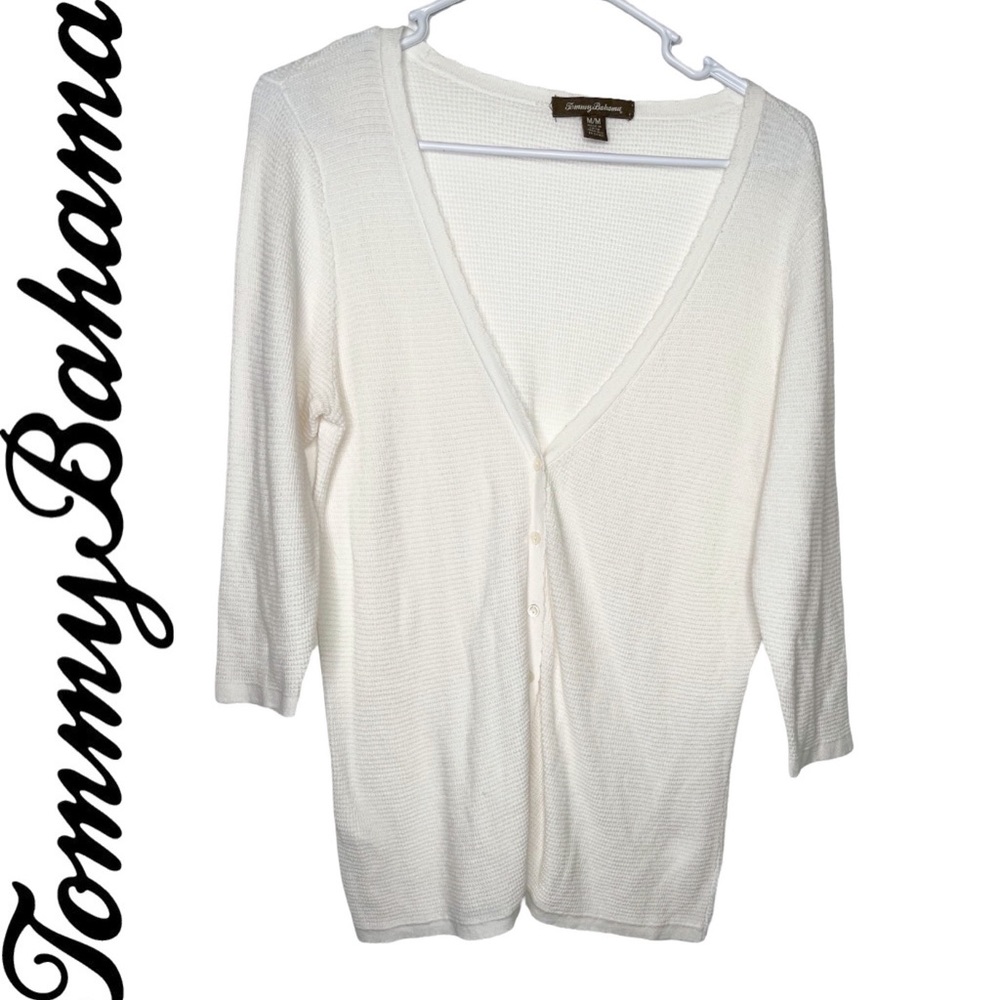 Tommy Bahama Summer Weight Waffle Weave Sweater Size Medium